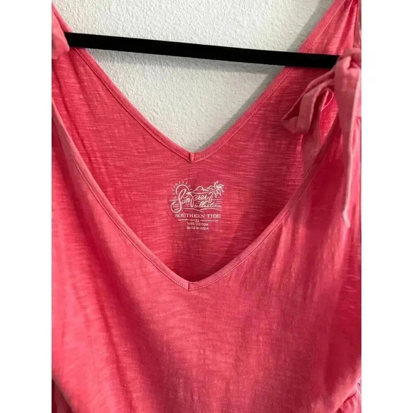 Nicole Sun Farer Tiered Tank Dress Southern Tide Coral - Picture 5 of 7